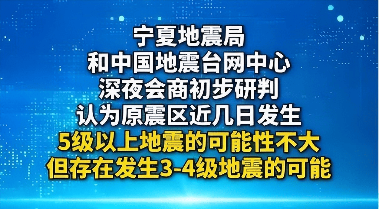 宁夏地震最新动态