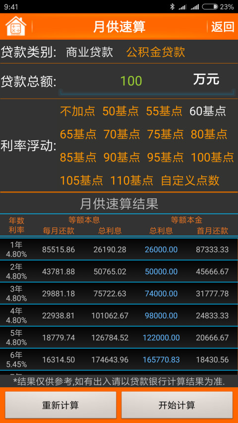 房贷计算器最新2024